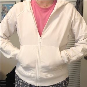 White Lululemon zip up Size 10